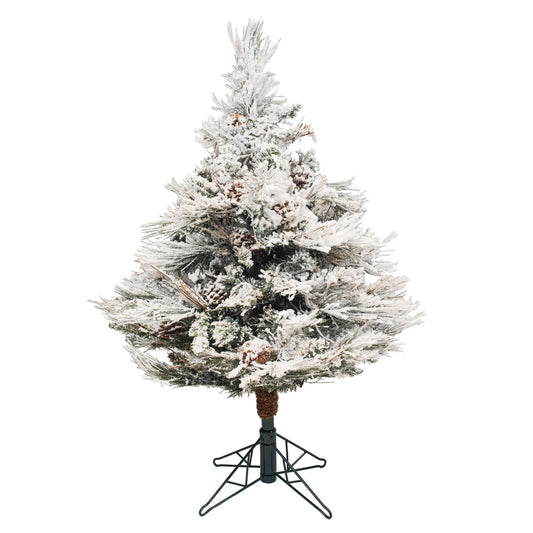 Flocked Alberta Spruce Tree