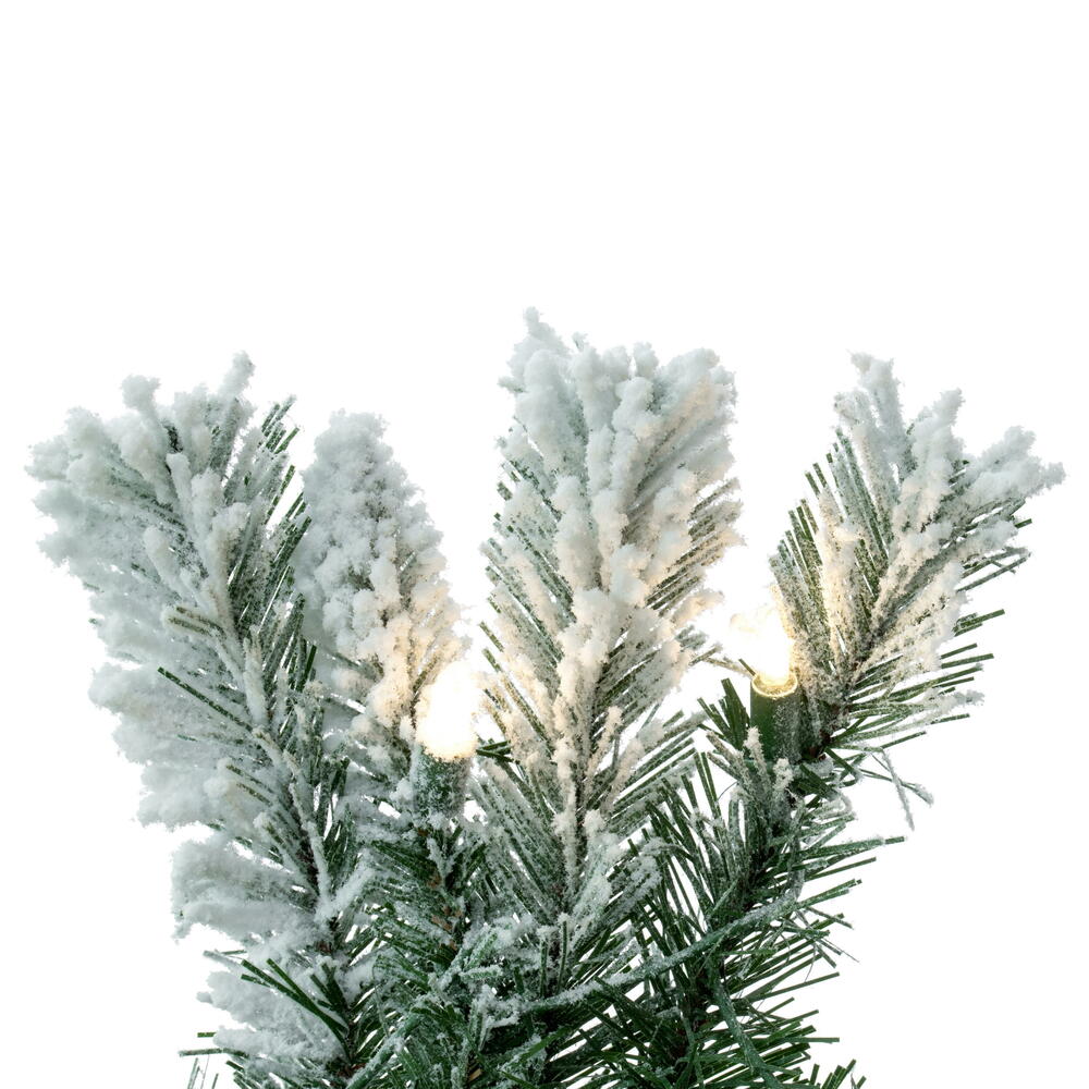 Flocked Utica Fir Artificial Christmas Wreath