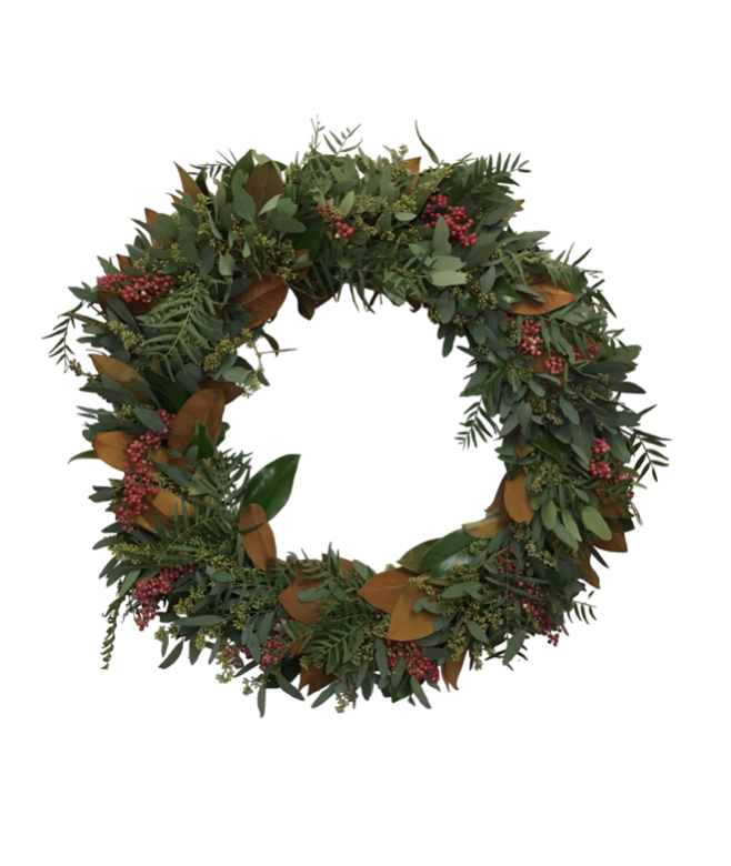 Natural Seeded Eucalyptus, Red Pepperberry & Magnolia (Packs of 40)