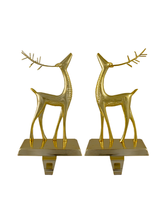 Set of 2 Reindeer Stocking Holder