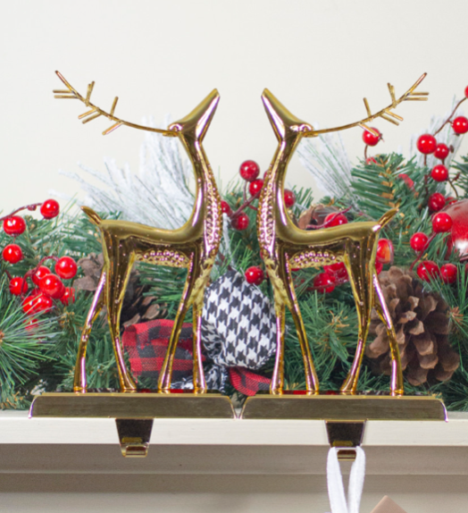 Set of 2 Reindeer Stocking Holder