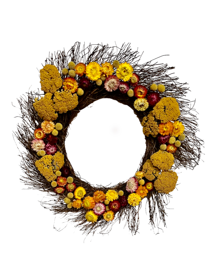 Dried Strawflower Wreath