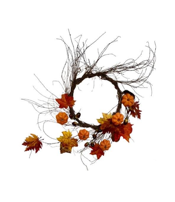 Pumpkin Twig Wreath