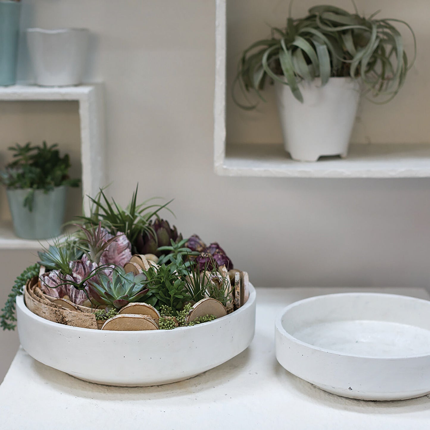 White Concrete Bowl