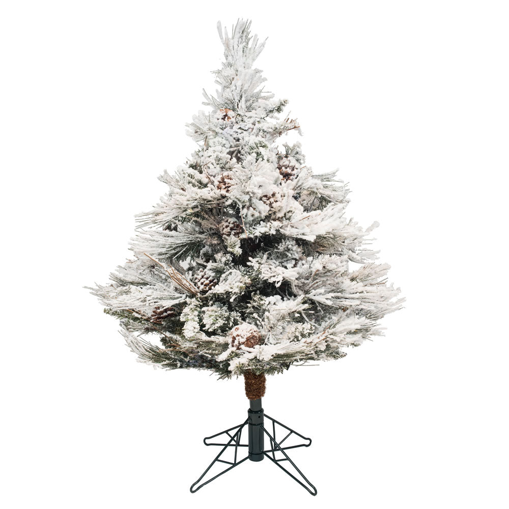 Flocked Alberta Spruce Tree