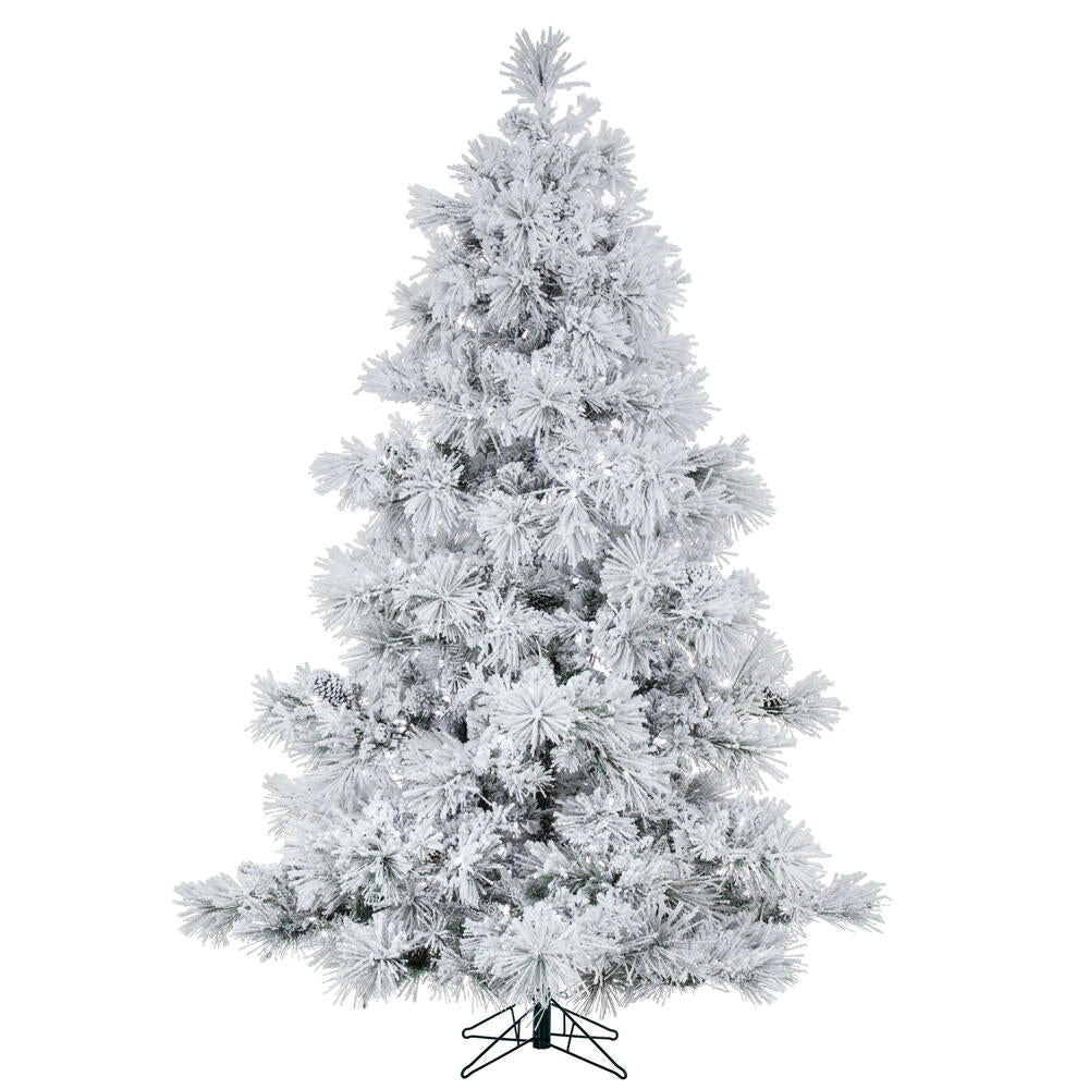 Flocked Alberta Spruce Tree