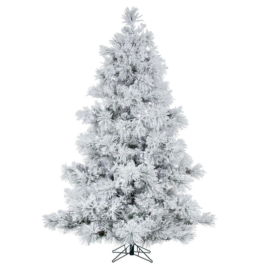 Flocked Alberta Spruce Tree