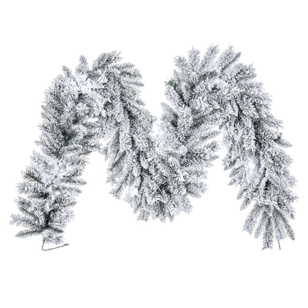 Flocked Utica Fir Artificial Garland