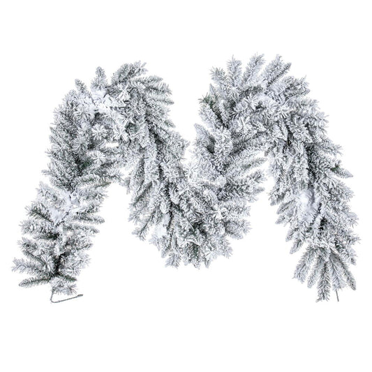 Flocked Utica Fir Artificial Garland