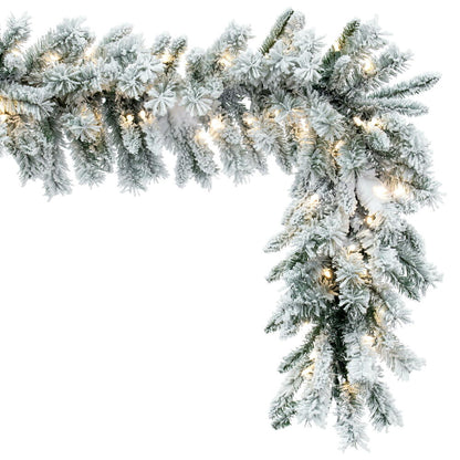 Flocked Utica Fir Artificial Garland