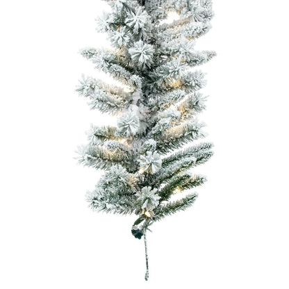 Flocked Utica Fir Artificial Garland
