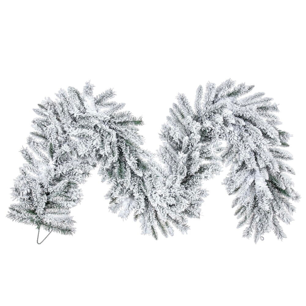 Flocked Utica Fir Artificial Garland