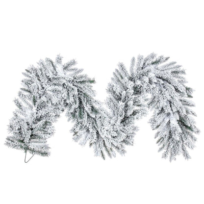 Flocked Utica Fir Artificial Garland