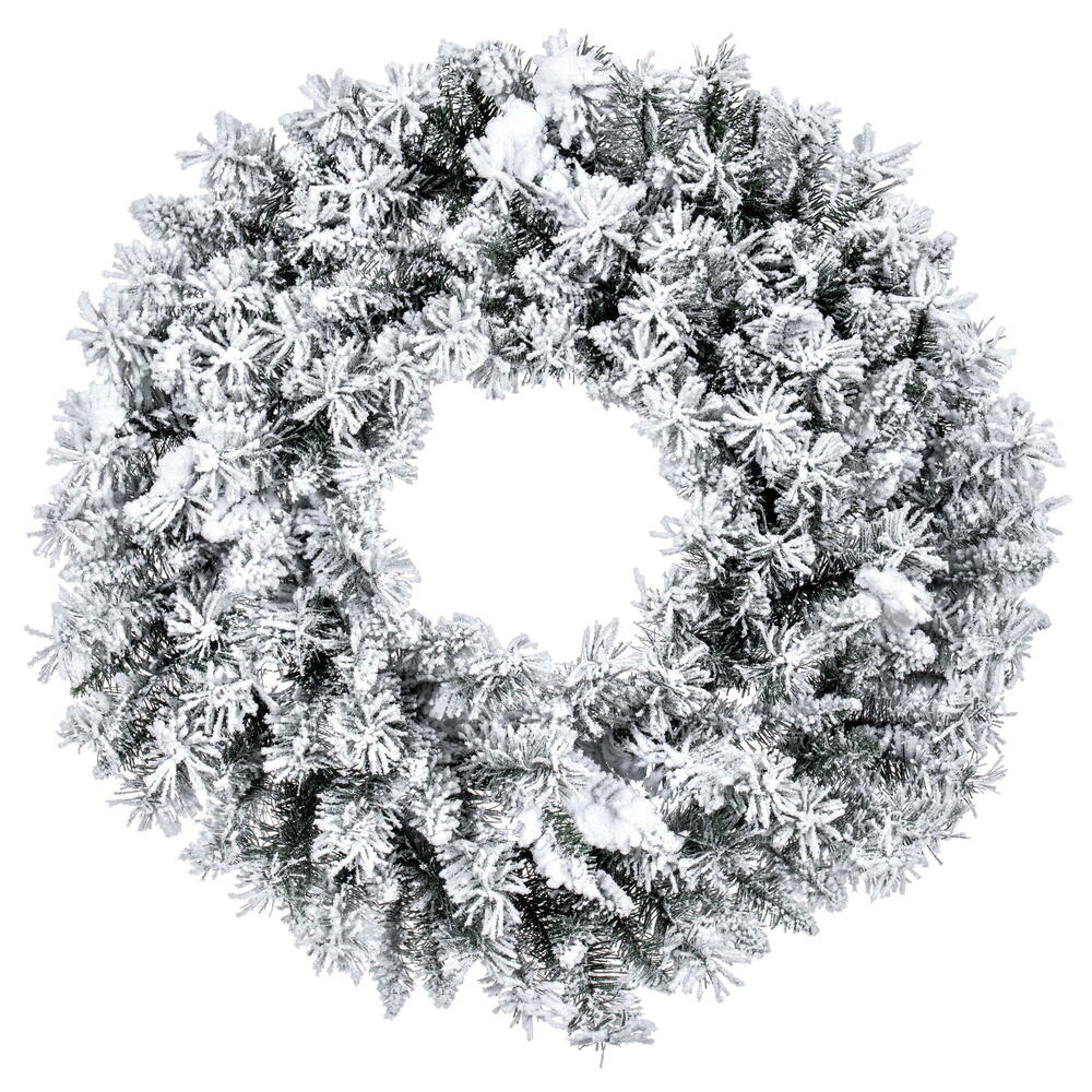 Flocked Utica Fir Artificial Christmas Wreath