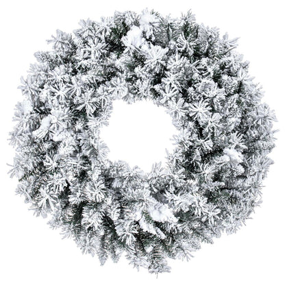 Flocked Utica Fir Artificial Christmas Wreath