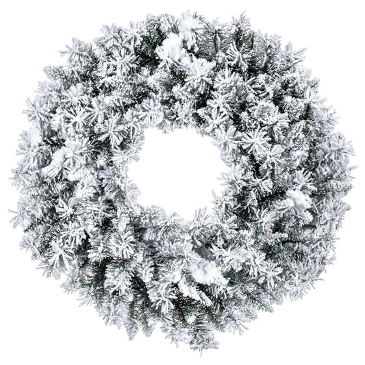 Flocked Utica Fir Artificial Christmas Wreath