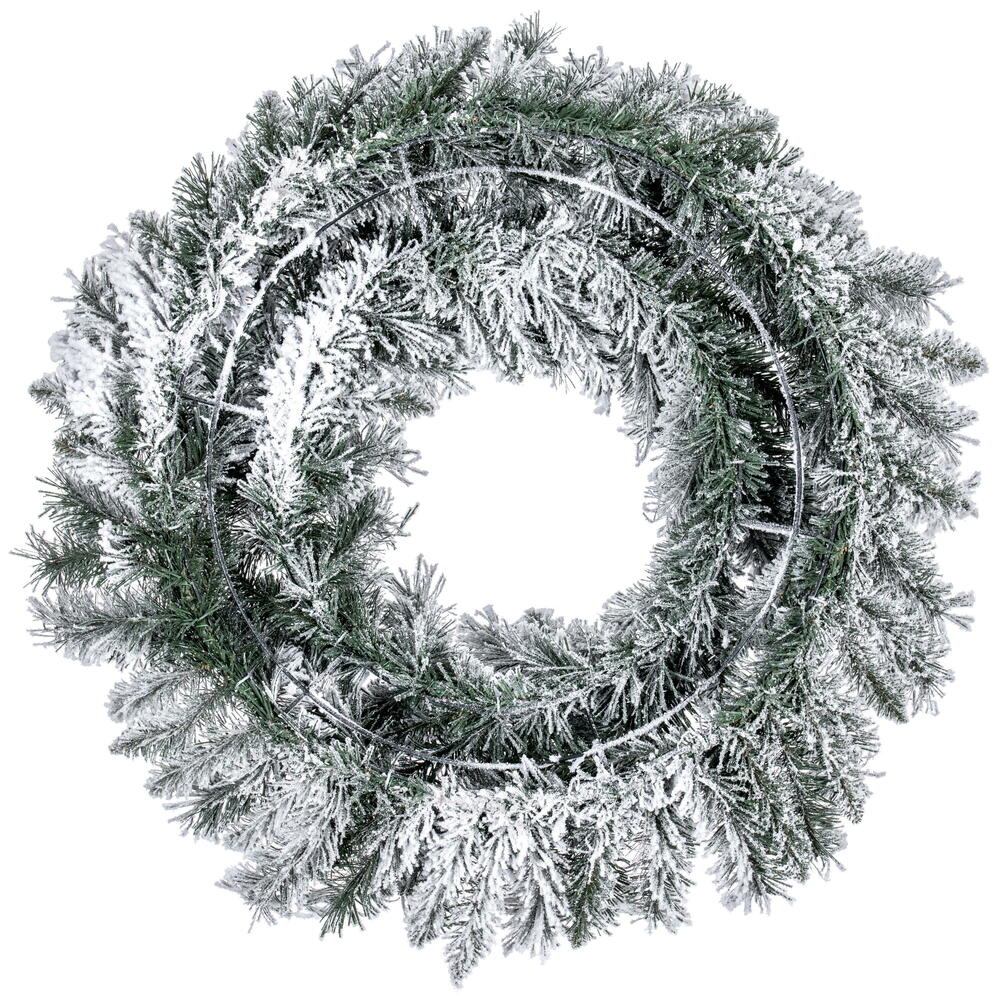 Flocked Utica Fir Artificial Christmas Wreath