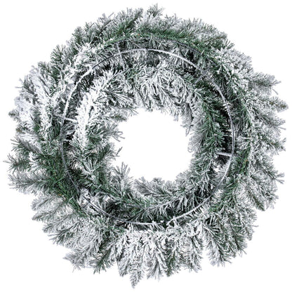 Flocked Utica Fir Artificial Christmas Wreath