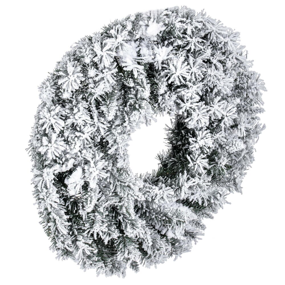 Flocked Utica Fir Artificial Christmas Wreath