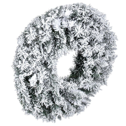 Flocked Utica Fir Artificial Christmas Wreath