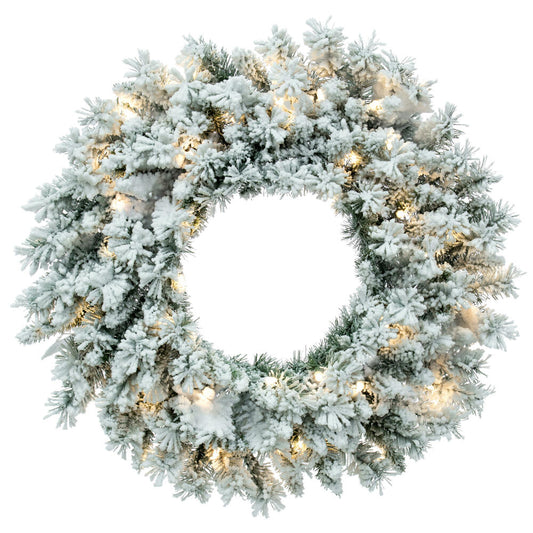 Flocked Utica Fir Artificial Christmas Wreath