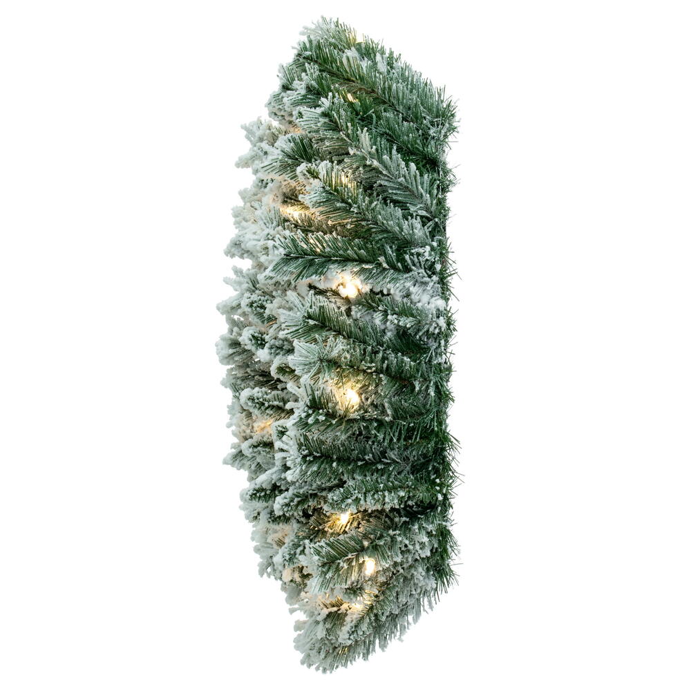 Flocked Utica Fir Artificial Christmas Wreath