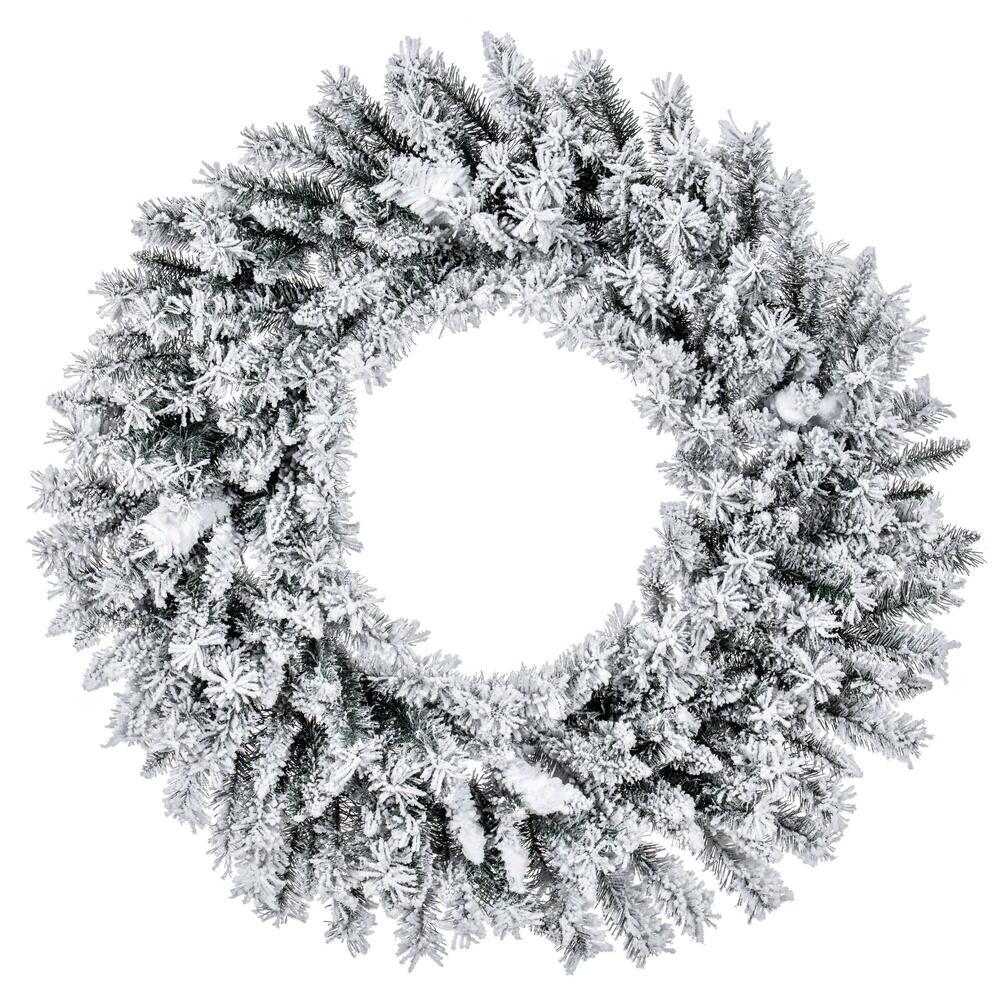 Flocked Utica Fir Artificial Christmas Wreath
