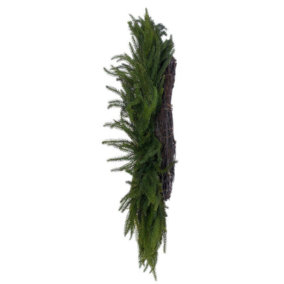 Green Norfolk Pine Real-Touch Artificial Wreath