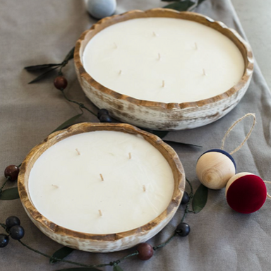 Wooden Candle Bowl