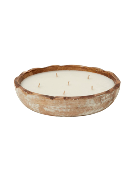 Wooden Candle Bowl