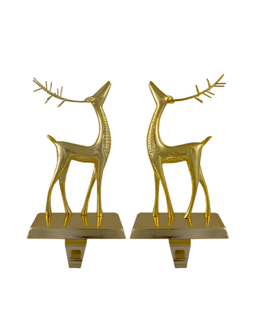 Set of 2 Reindeer Stocking Holder