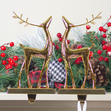 Set of 2 Reindeer Stocking Holder