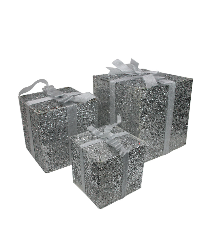 Silver Glitter Gift Trio