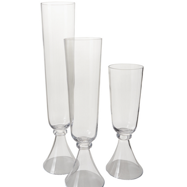 Triangle Base Glass Vase