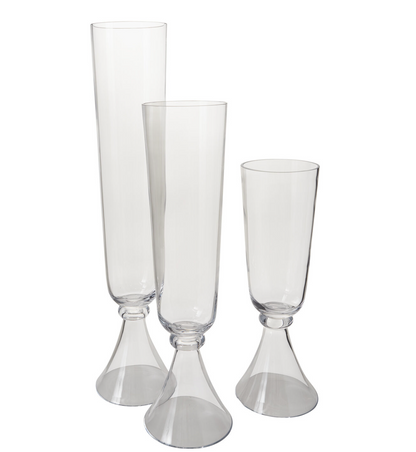 Triangle Base Glass Vase