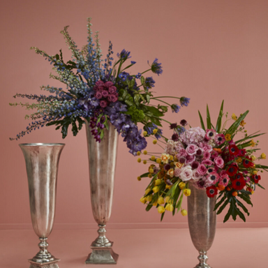 Silver Trumpet Vase