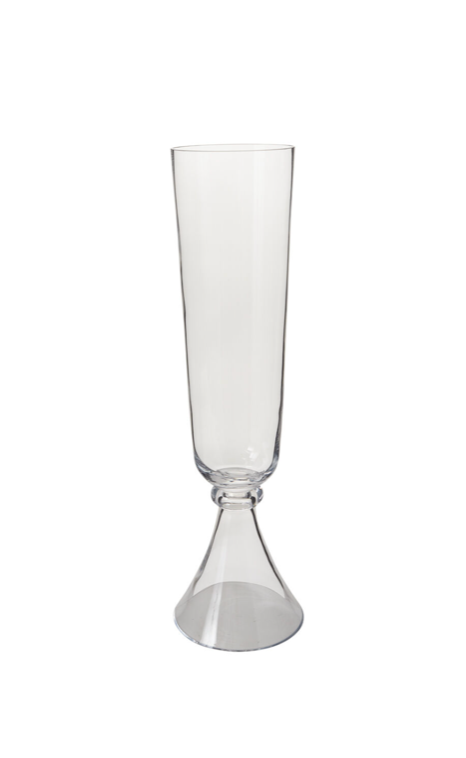 Triangle Base Glass Vase