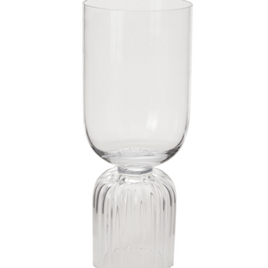 Ribbed Bottom Glass Vase