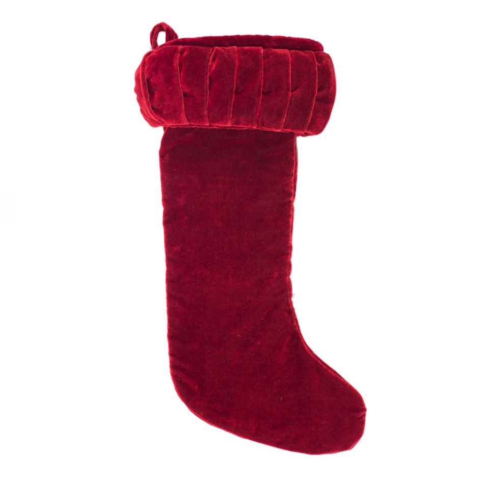Plush Velvet Christmas Stocking