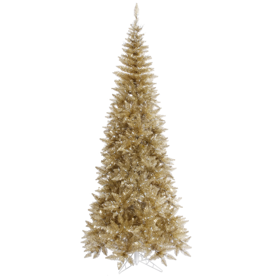 Vickerman Tinsel Slim Fir Artificial Christmas Tree