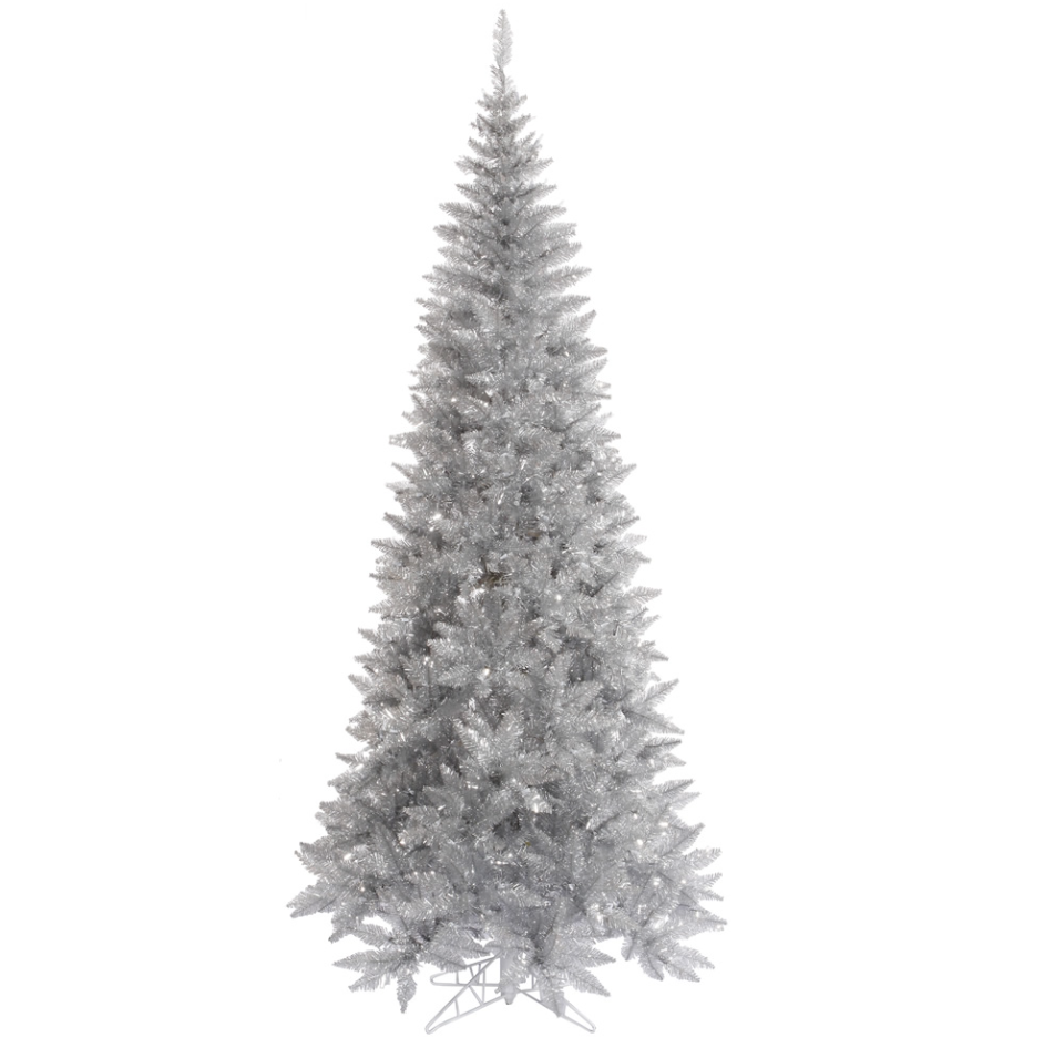 Vickerman Tinsel Slim Fir Artificial Christmas Tree