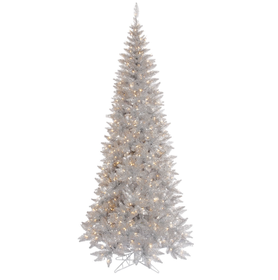 Vickerman Tinsel Slim Fir Artificial Christmas Tree