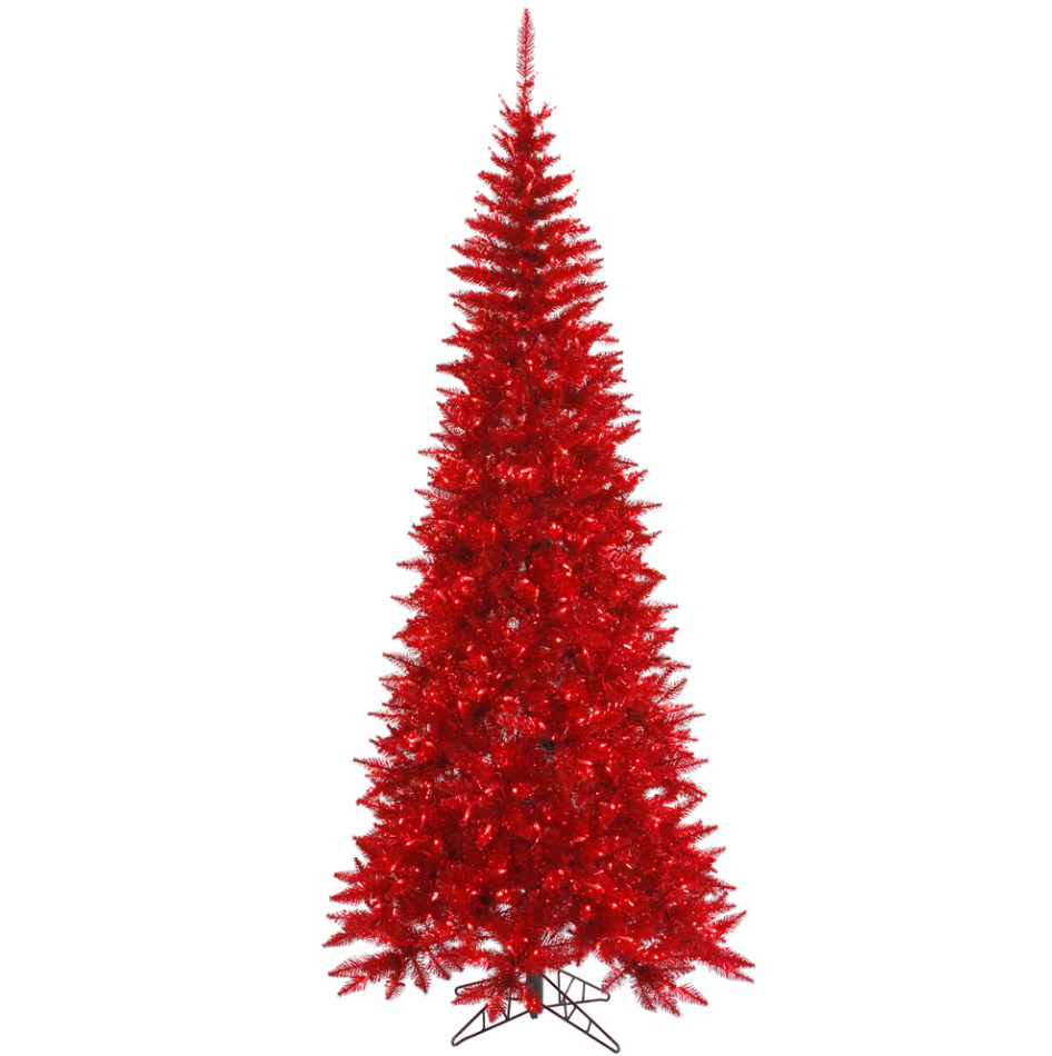 Vickerman Tinsel Slim Fir Artificial Christmas Tree