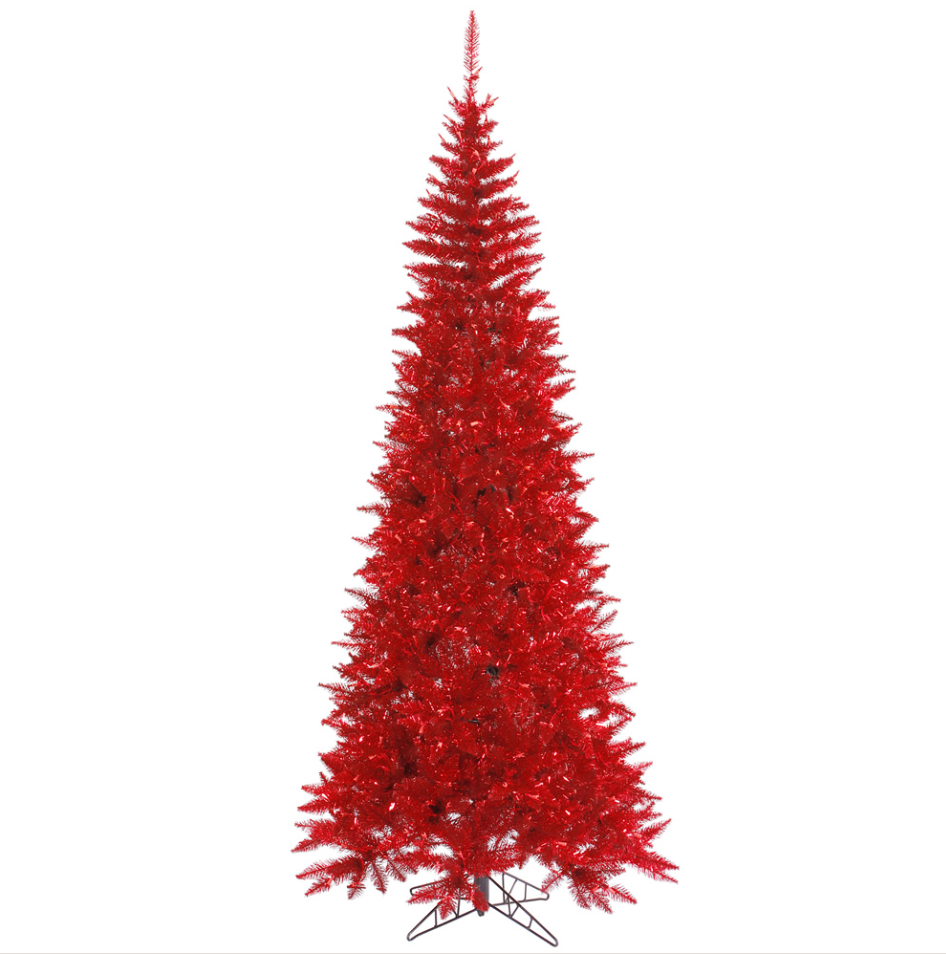 Vickerman Tinsel Slim Fir Artificial Christmas Tree