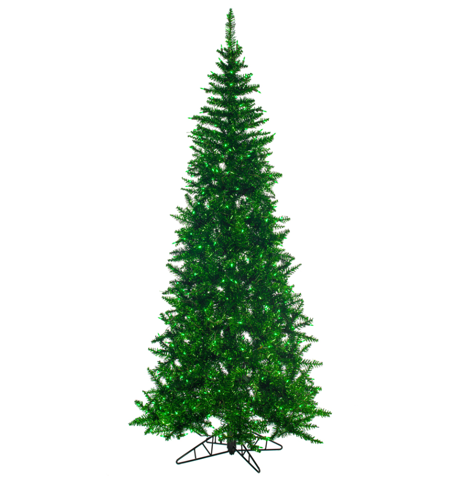 Vickerman Tinsel Slim Fir Artificial Christmas Tree