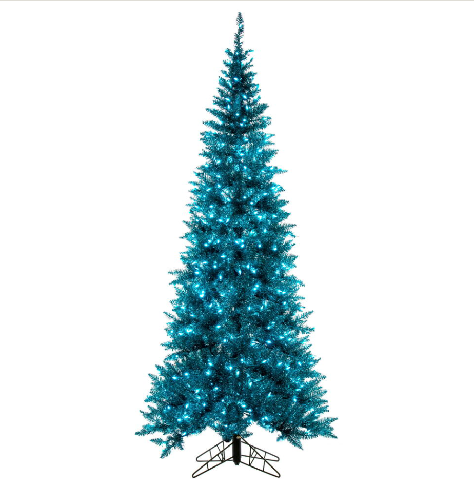 Vickerman Tinsel Slim Fir Artificial Christmas Tree