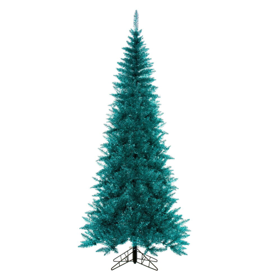Vickerman Tinsel Slim Fir Artificial Christmas Tree